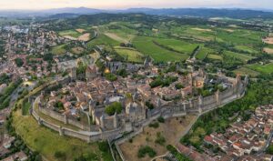 Aerial view of Carcasonne