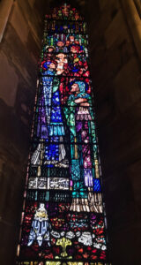 Stained glass window by Harry Clarke - vibrant colours