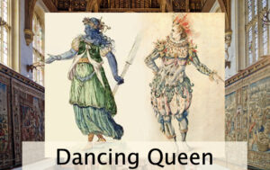Two sketches of 17th century masque costumes