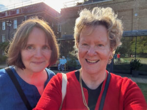 Alison with Sarah Hilary